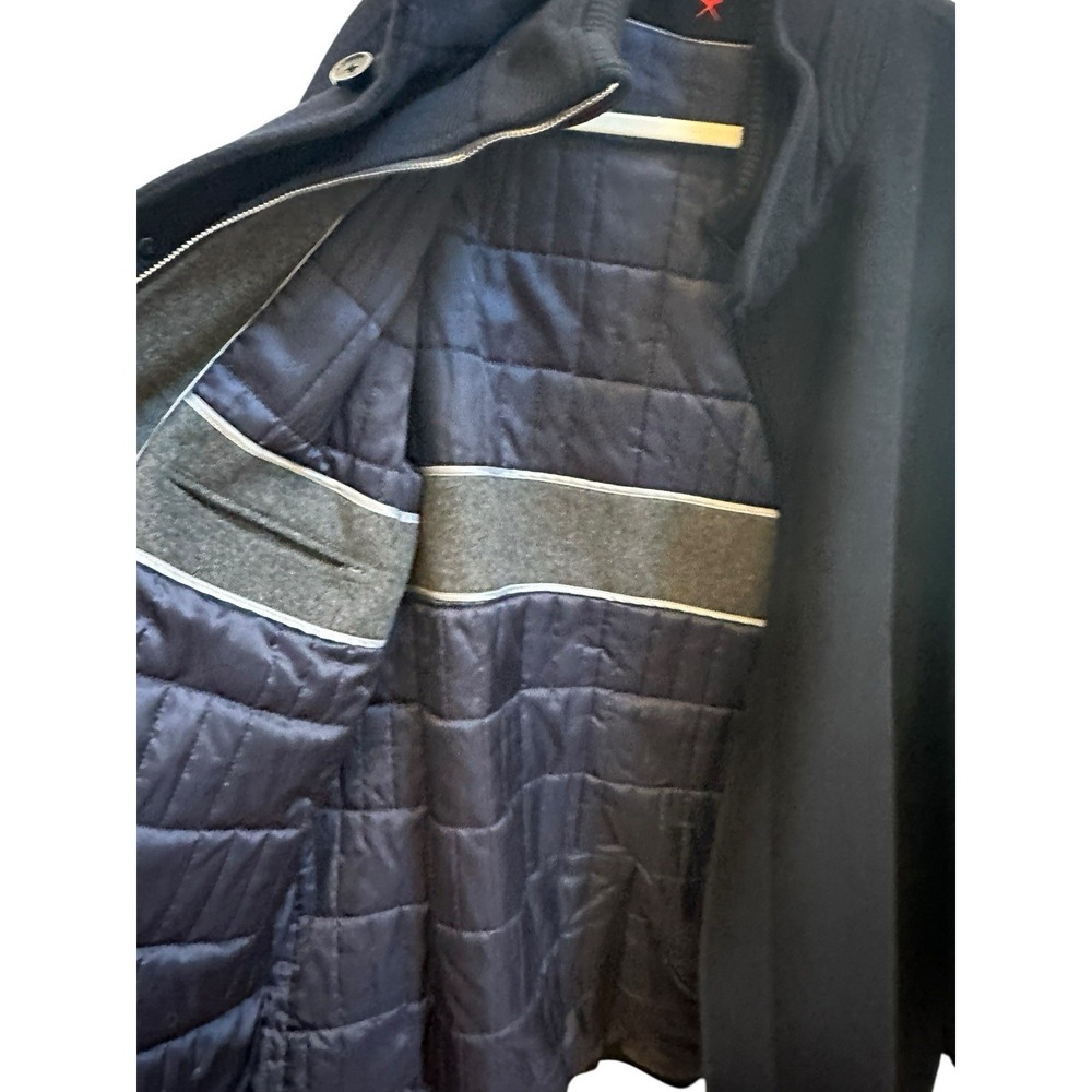 Cardinal Of Canada Car Coat 100% Wool Double Mock Mens Jacket XXL Navy Blue - Picture 5 of 12